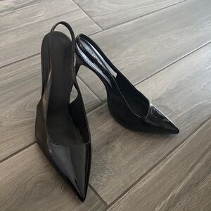 Elegant Black Slingback Heels